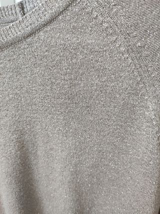 Jersey Zara marrón ✨ con toques dorados 
