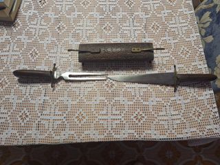 Set intaglio legno ottone asiatico