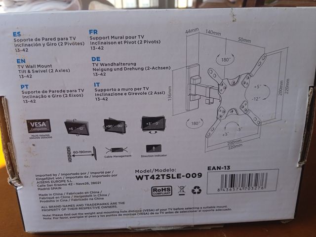 Soporte TV Pared - Inclinación y Giro