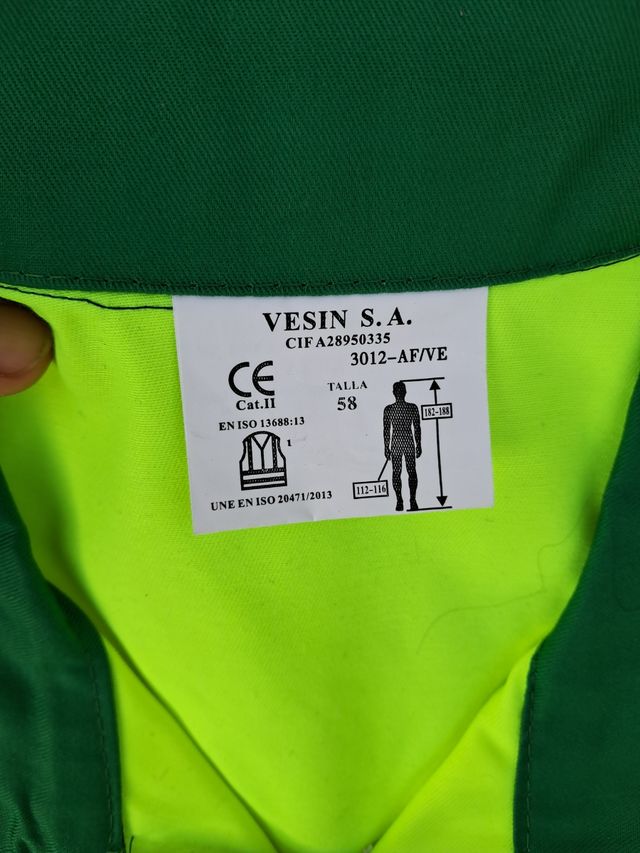 Chaqueta reflectante trabajo VESIN S.A.