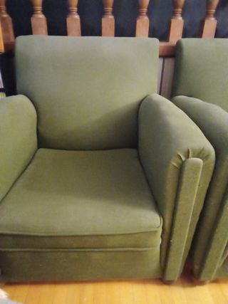 Sillones vintage verde oliva