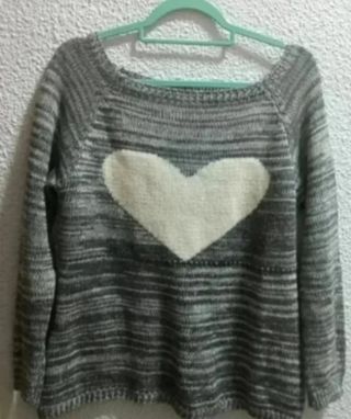 Jersey Gris - Corazón - Talla única