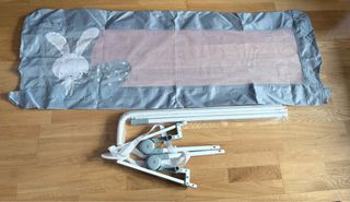 Barrera Cama Asalvo 2 en 1 , 150cm, Gris, NUEVA!!!