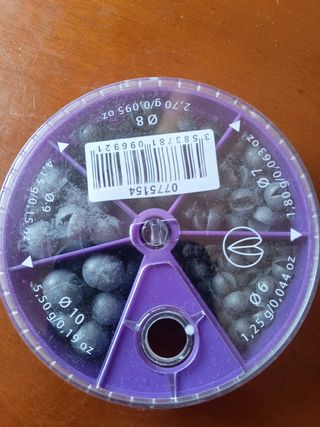 Plomos pesca varios tamaños