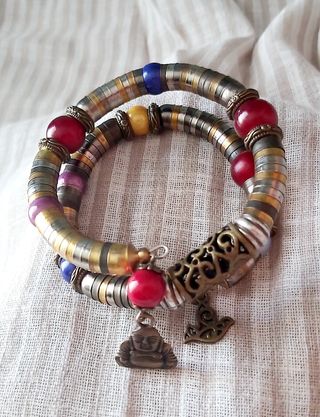 Pulsera étnica multicolor