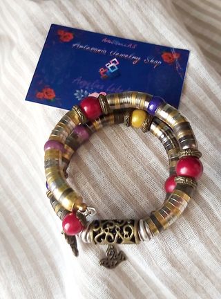 Pulsera étnica multicolor
