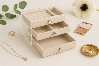 Joyero 3 cajones - Beige