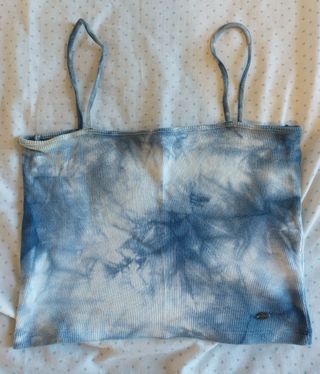 Top tye dye azul y blanco M Pull&Bear