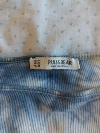 Top tye dye azul y blanco M Pull&Bear