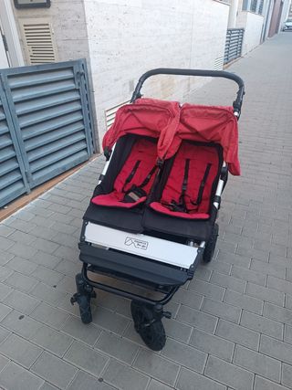 Mountain Buggy Duo gemelar rojo
