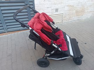 Mountain Buggy Duo gemelar rojo
