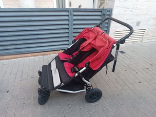 Mountain Buggy Duo gemelar rojo
