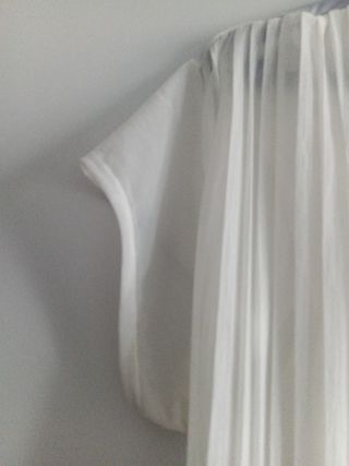 Blusa Zara blanca plisada