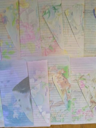 Papeleria vintage: 32 conjuntos. 
(Carta y sobre)