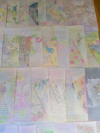 Papeleria vintage: 32 conjuntos. 
(Carta y sobre)