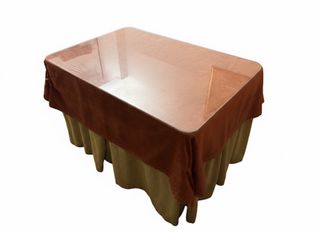 Mesa camilla rectangular con cristal