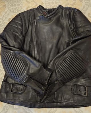 Chaqueta cuero Levior moto