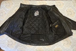Chaqueta cuero Levior moto