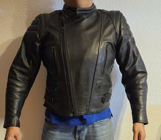 Chaqueta cuero Levior moto