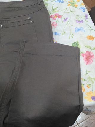 Pantalones Punto Roma Gris