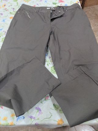 Pantalones Punto Roma Gris