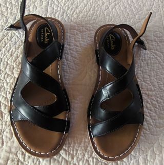 Sandalias Clarks Piel Negras