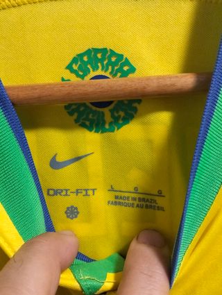 Camiseta Brasil Nike Amarilla Talla L