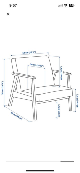 Butaca Ikea Ekenäset - Negro y marrón