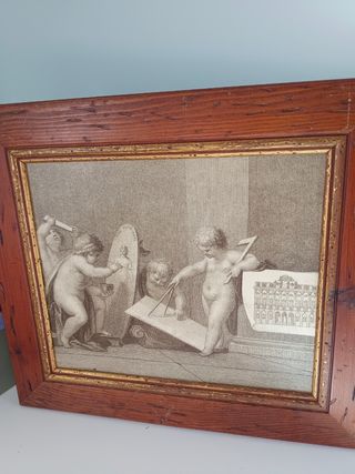 Cuadro antiguo querubines - Arte