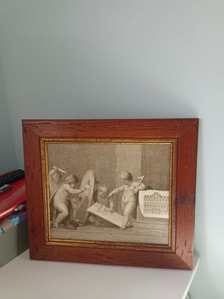 Cuadro antiguo querubines - Arte