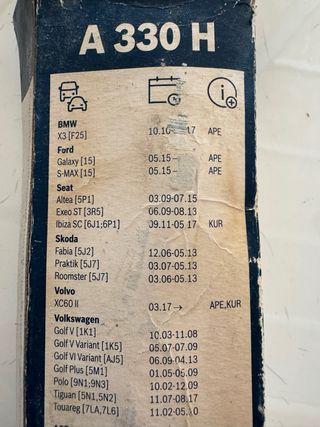 Bosch A330H - Limpiaparabrisas Trasero