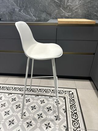 Taburete cocina blanco - 97cm