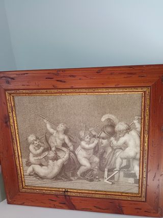 Cuadro antiguo querubines