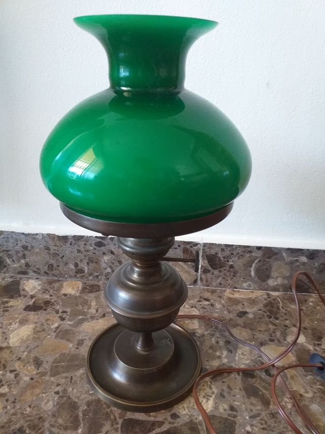 Lampara vintage tulipa verde