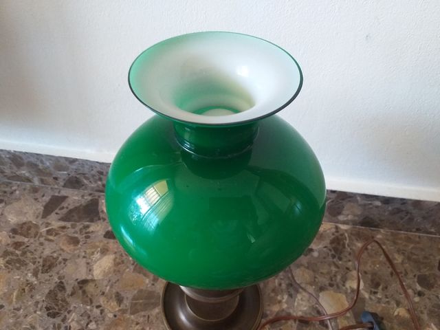 Lampara vintage tulipa verde