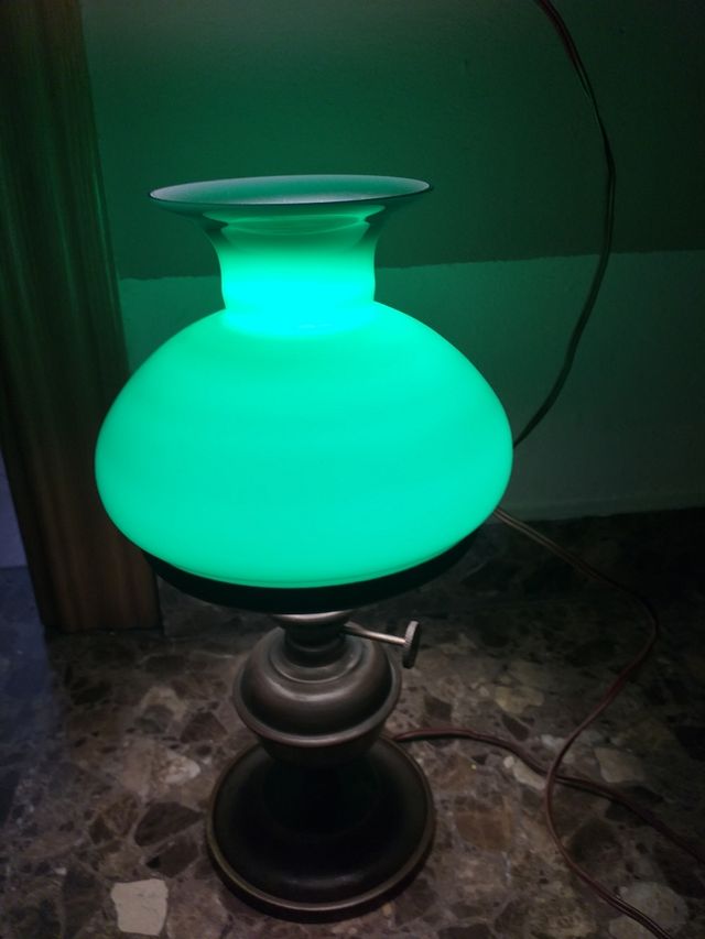 Lampara vintage tulipa verde
