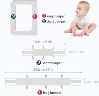 Protector cuna bebé - Elefantes