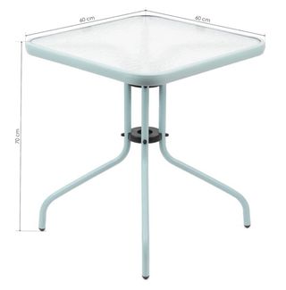 Mesa y 2 sillas metal jardín
