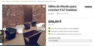 VONDOM Set muebles. Set completo. PVP x pieza cons