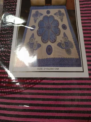 COLCHA INDIA ARTESANAL ROSA 2 STOCK