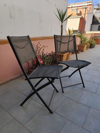 Sedie pieghevoli metallo grigio