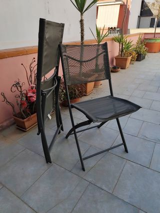 Sedie pieghevoli metallo grigio