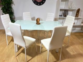 Mesa cristal 6 sillas contrarembolso