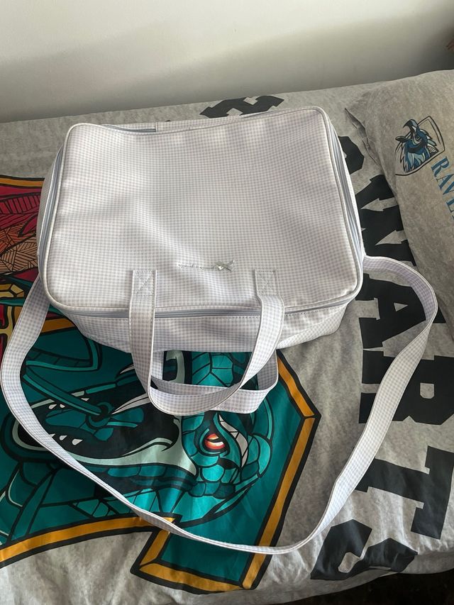 Bolso bebé - Azul y blanco