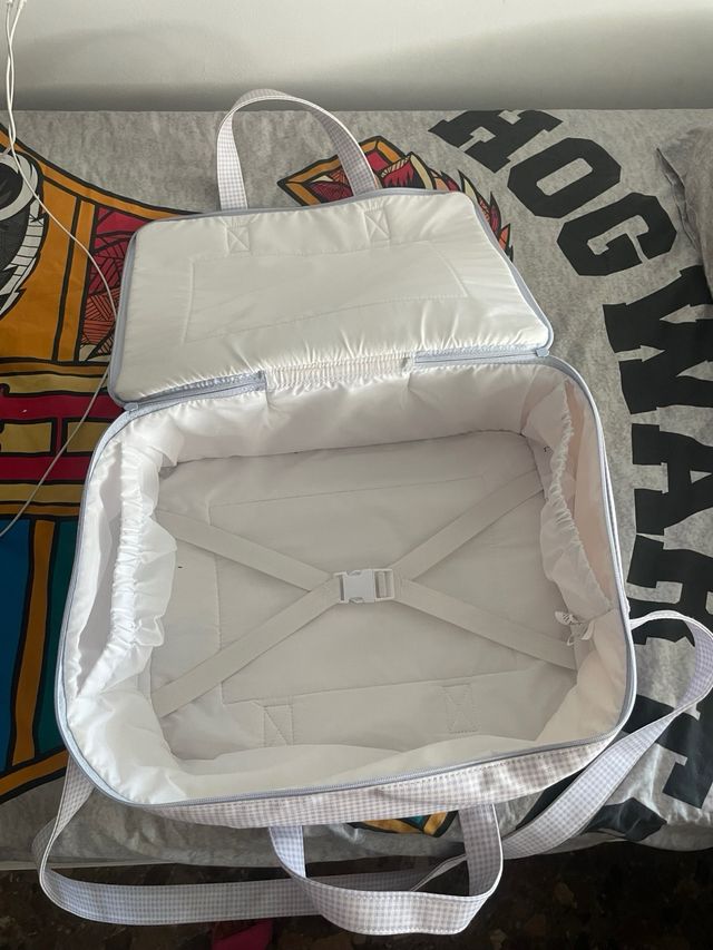 Bolso bebé - Azul y blanco