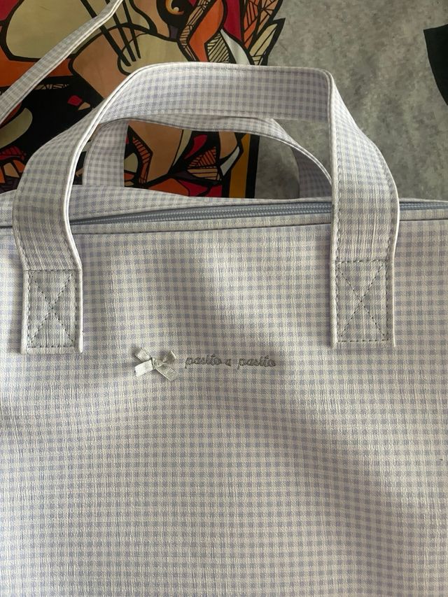 Bolso bebé - Azul y blanco