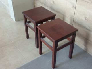 2 Taburetes Madera Marrón