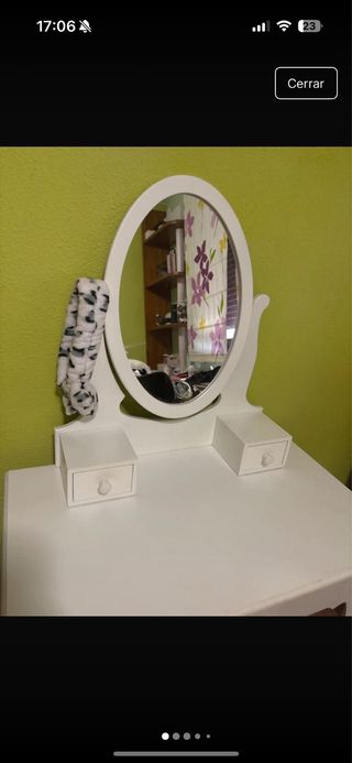 Tocador blanco Ikea con espejo