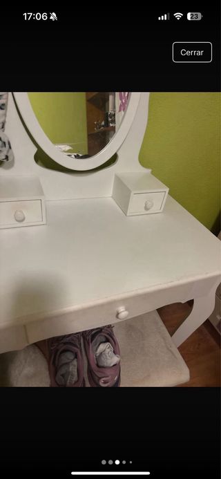 Tocador blanco Ikea con espejo