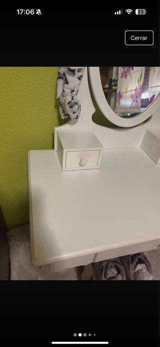 Tocador blanco Ikea con espejo